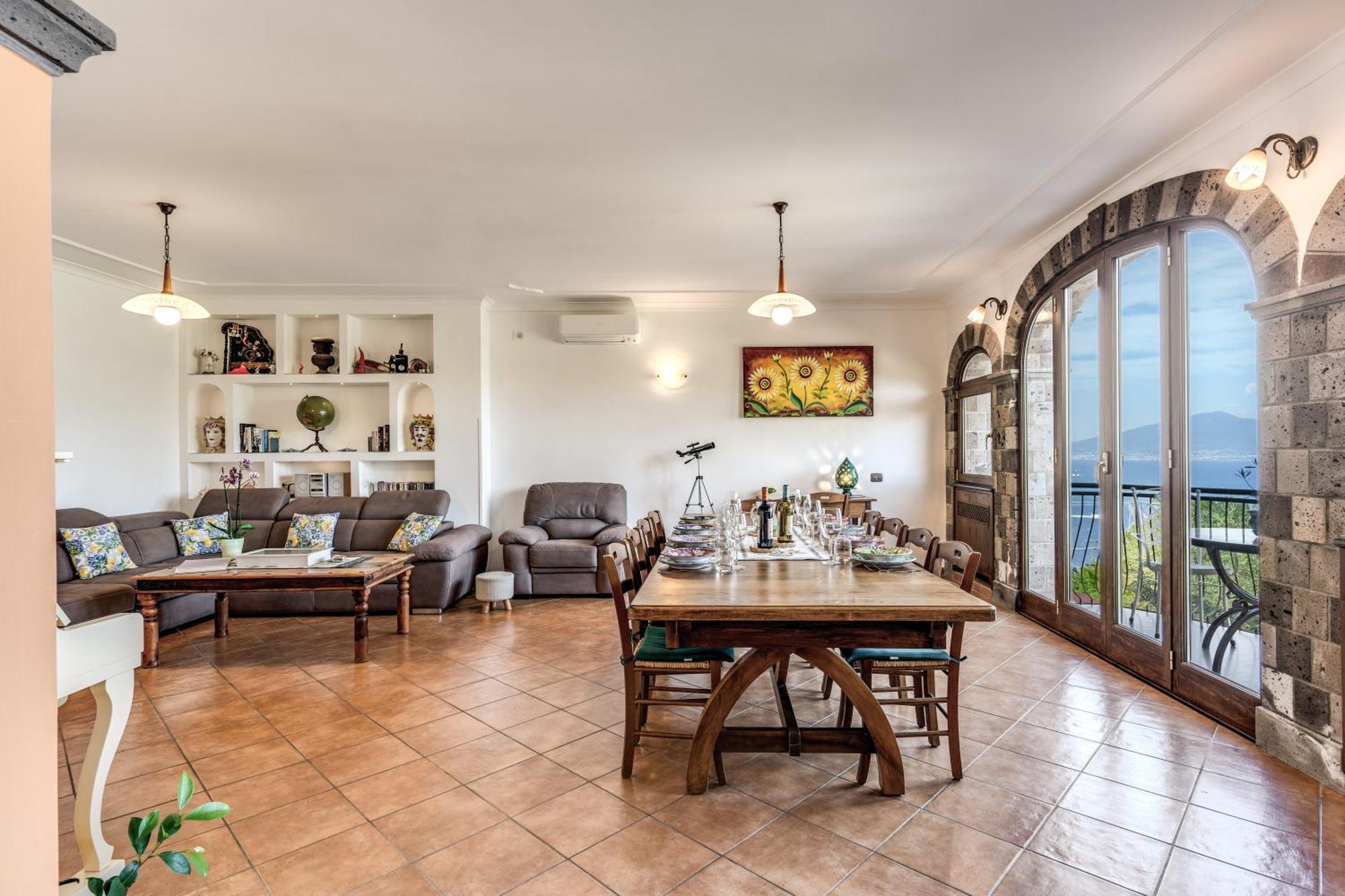 Villa Caruso Private Heated Pool & Sea View سورينتو المظهر الخارجي الصورة