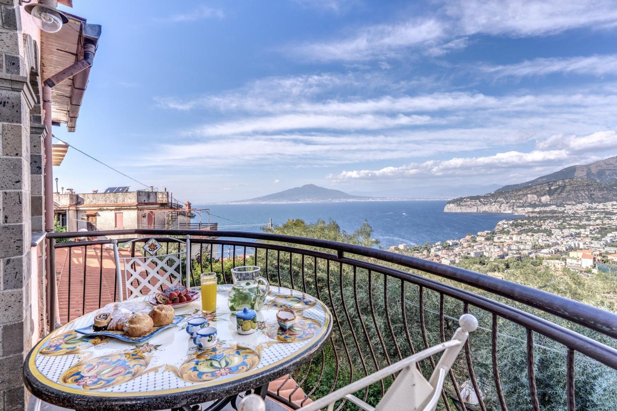 Villa Caruso Private Heated Pool & Sea View سورينتو المظهر الخارجي الصورة